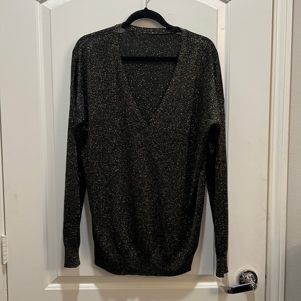 Diana Von Furstenberg sparkly gold sweater